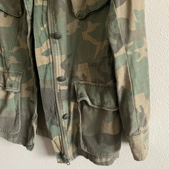 Free People 'Not Your Brother's' Surplus Utility Jacket Women’s XS Camo Green - Picture 6 of 13